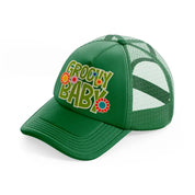 groovy love sentiments gs 10 green trucker hat