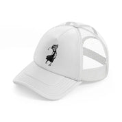 lady golfer-white-trucker-hat