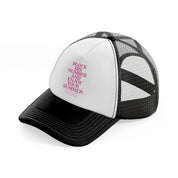 block his number and enjoy your summer quote-black-and-white-trucker-hat