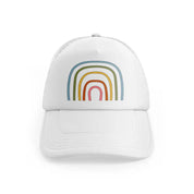 groovy shapes 06 white trucker hat