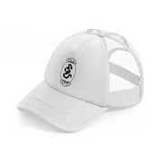 snake & lilies white trucker hat