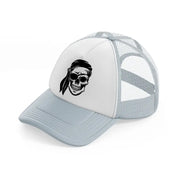 skull head pirate-grey-trucker-hat