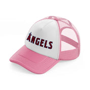 la angels-pink-and-white-trucker-hat