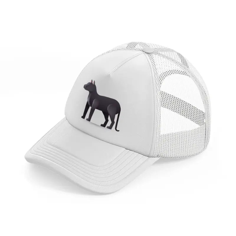 039 cat white trucker hat