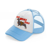 Free Wiener Rides sky-blue Trucker Hat