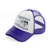 the fish whisperer purple trucker hat