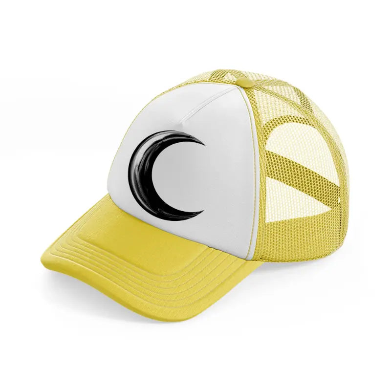 crescent moon yellow trucker hat