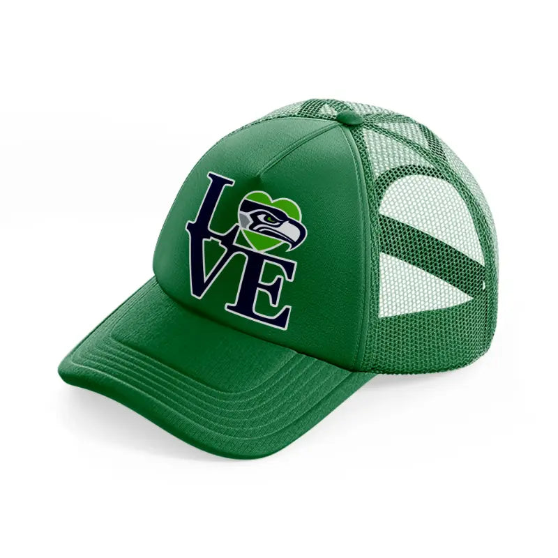 seattle seahawks love-green-trucker-hat