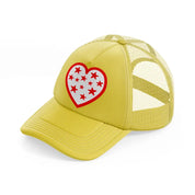 stars heart-gold-trucker-hat