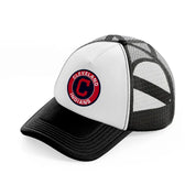 cleveland indians-black-and-white-trucker-hat