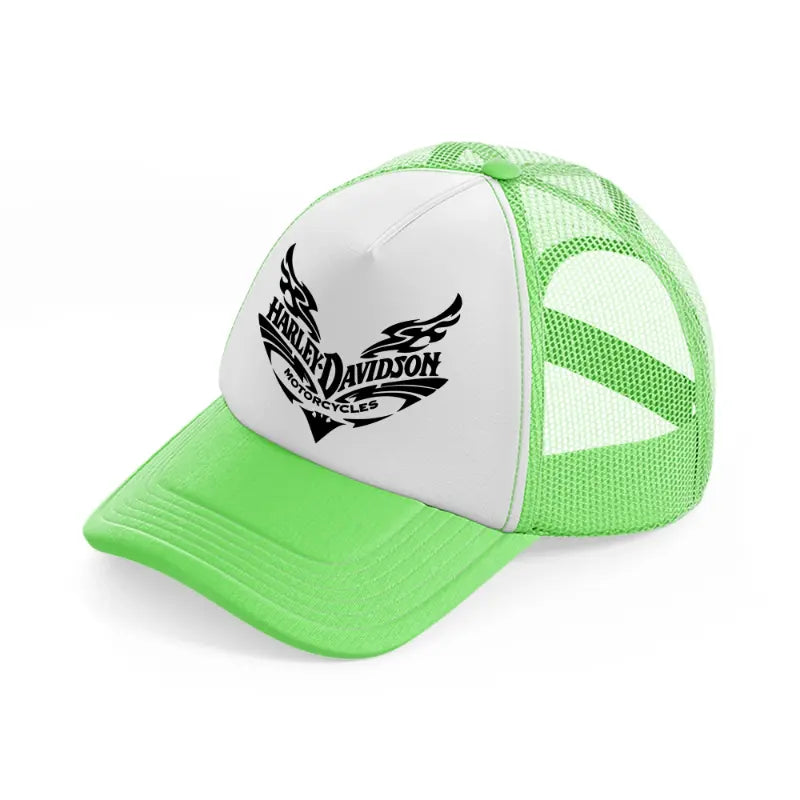 harley-davidson motorcycles-lime-green-trucker-hat