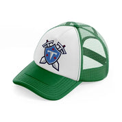 tennessee titans shield-green-and-white-trucker-hat