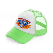 baseball team-lime-green-trucker-hat