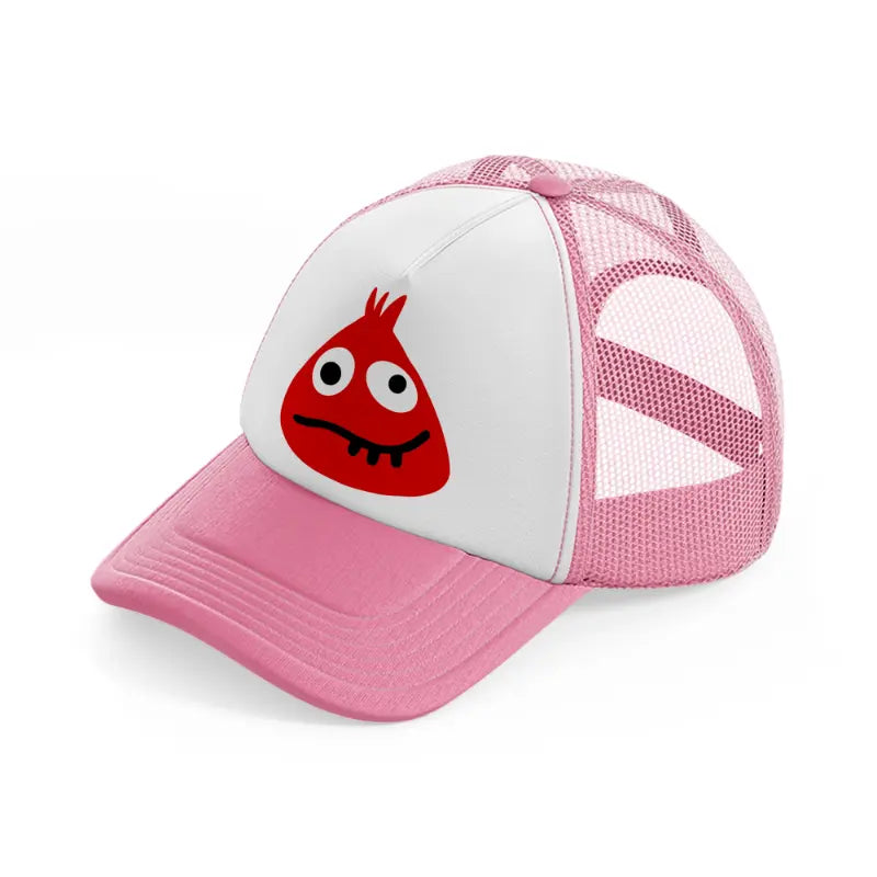 red monster-pink-and-white-trucker-hat