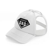 super dad black-white-trucker-hat
