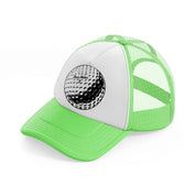 golf ball b&w lime green trucker hat