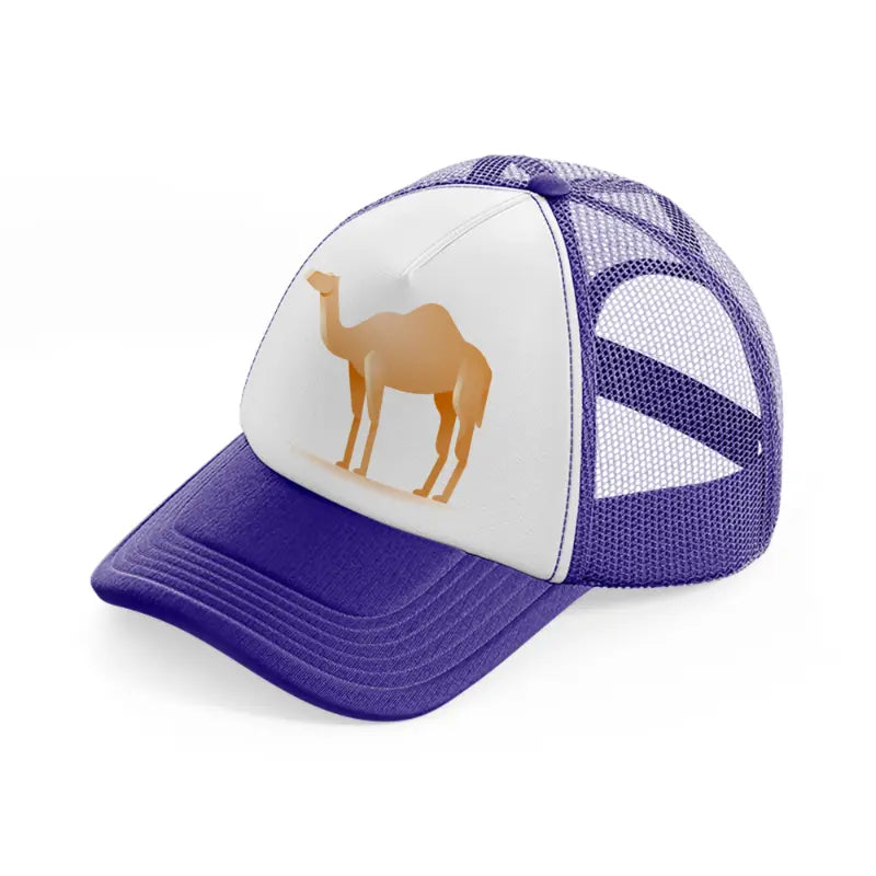 036 camel purple trucker hat