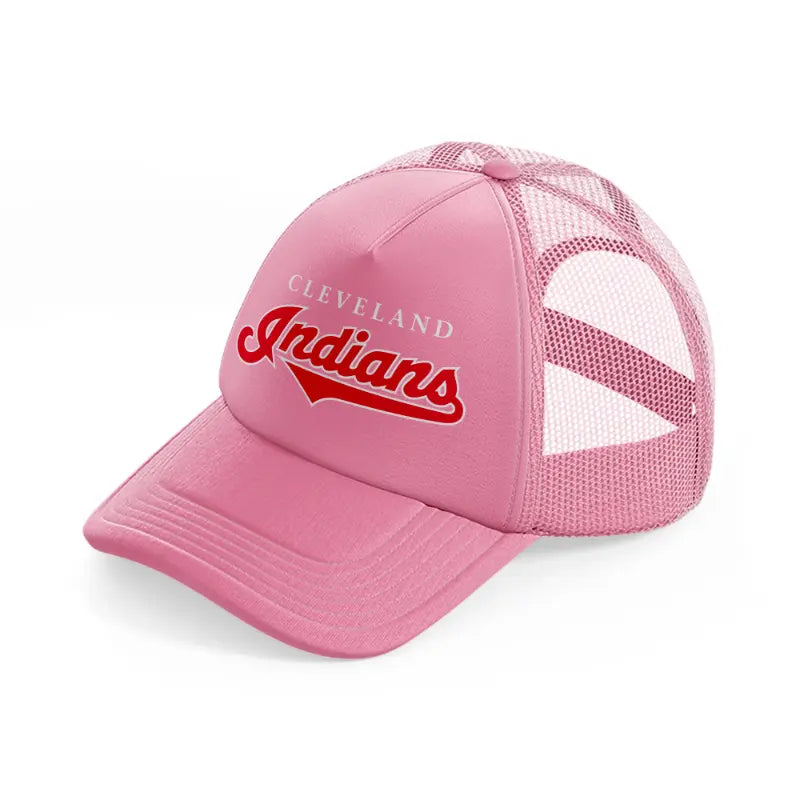 cleveland indians retro-pink-trucker-hat