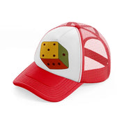 groovy elements 56 red and white trucker hat