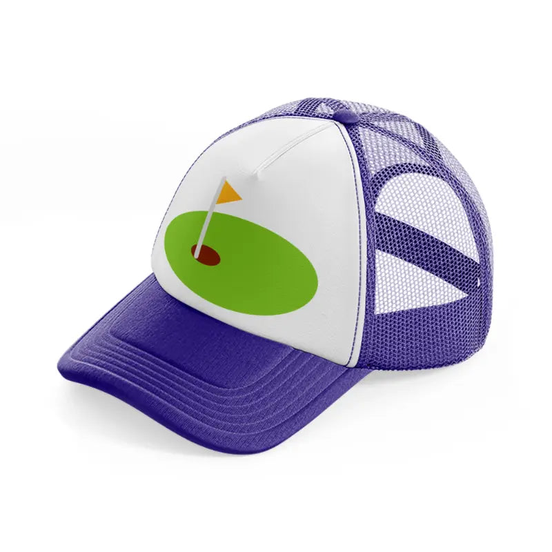 mini golf field-purple-trucker-hat