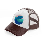 dolphin (1) brown trucker hat