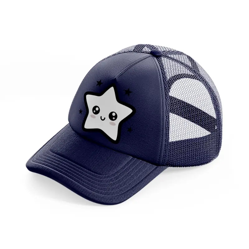 cute star-navy-blue-trucker-hat