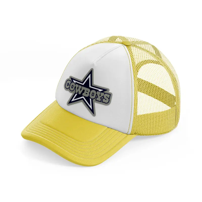 dallas cowboys logo-yellow-trucker-hat