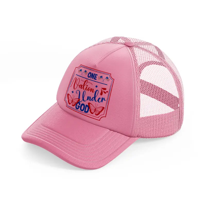 one nation under god-01-pink-trucker-hat