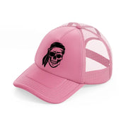 skull head pirate-pink-trucker-hat