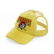 p.pirates emblem-gold-trucker-hat