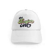 the boujee one white trucker hat