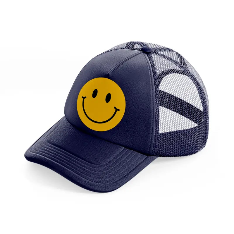 classic smiley-navy-blue-trucker-hat