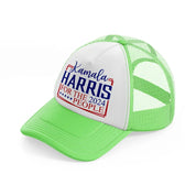 Kamala Harris 2024 For The People lime-green Trucker Hat