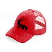 hunting symbol red trucker hat