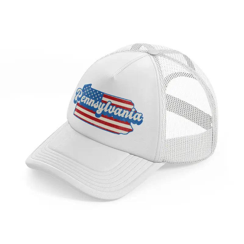 pennsylvania flag-white-trucker-hat