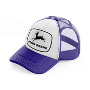 john deere black-purple-trucker-hat