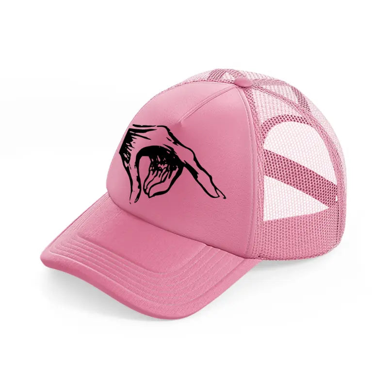 creepy hand-pink-trucker-hat