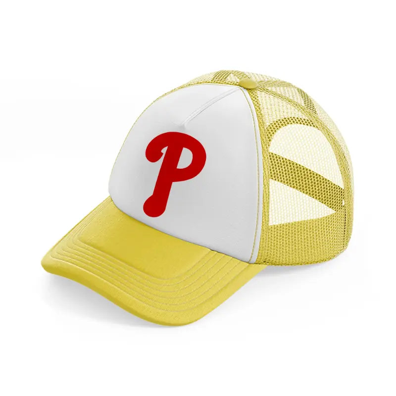 philadelphia phillies emblem-yellow-trucker-hat