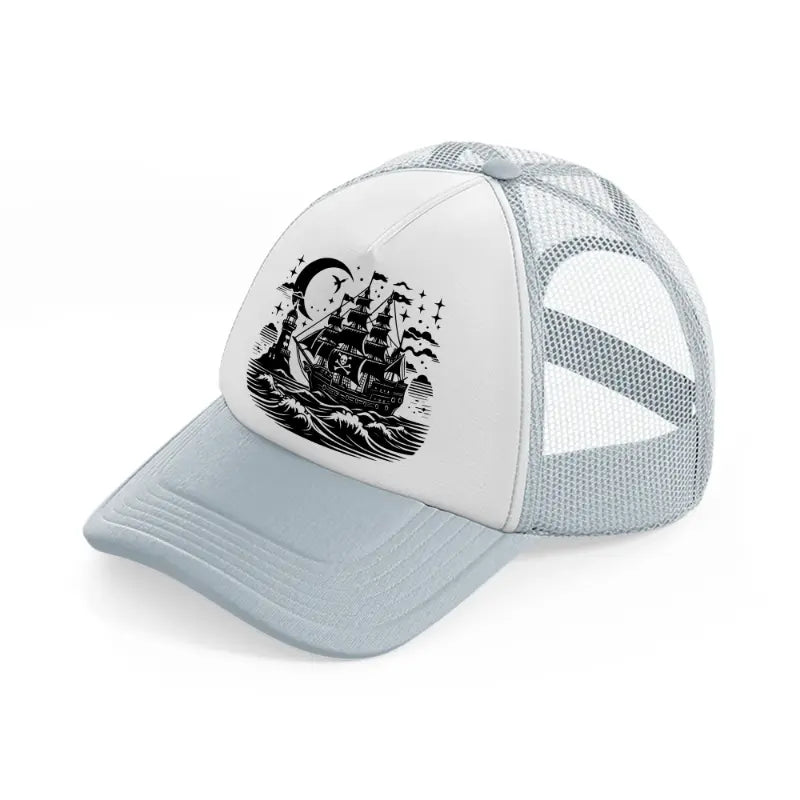 ship night grey trucker hat