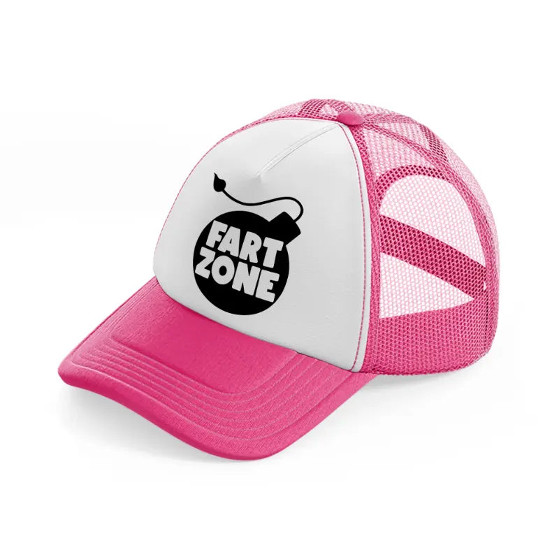 fart zone-neon-pink-trucker-hat