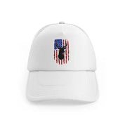 Deer American Flagwhitefront view