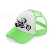 harley davidson bike-lime-green-trucker-hat