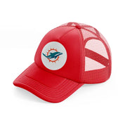 miami dolphins white badge-red-trucker-hat