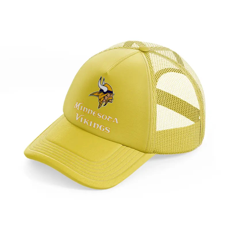 minnesota vikings logo-gold-trucker-hat