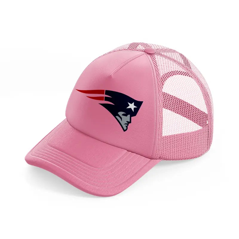 new england patriots emblem-pink-trucker-hat
