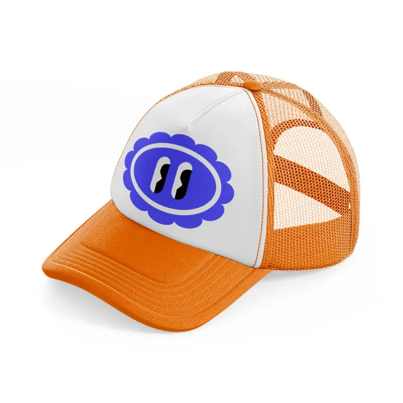 flower blue-orange-trucker-hat