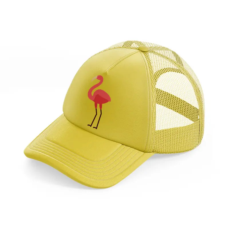 flamingo (1) gold trucker hat