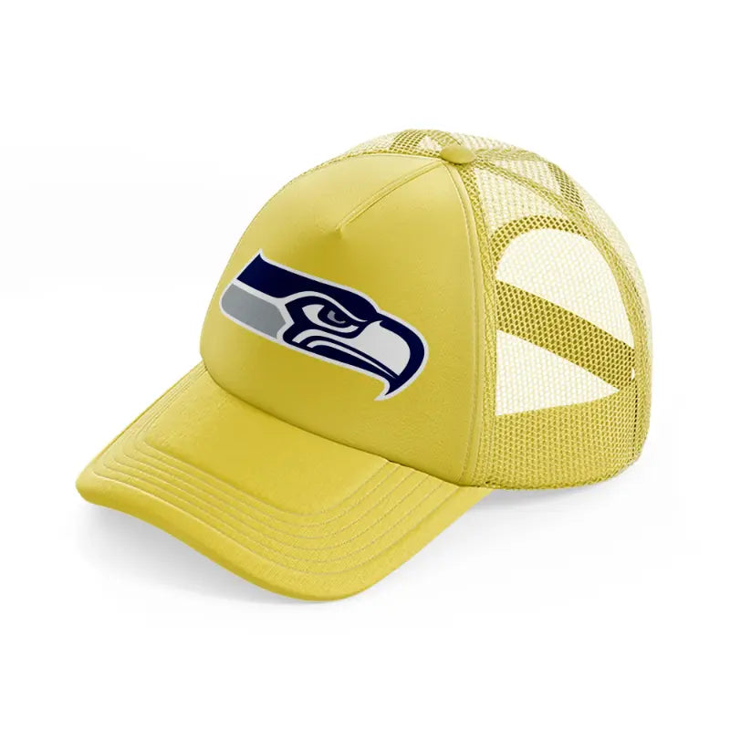 seattle seahawks emblem-gold-trucker-hat