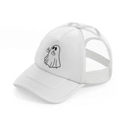 ghost showing middle finger-white-trucker-hat
