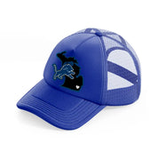 detroit lions supporter-blue-trucker-hat